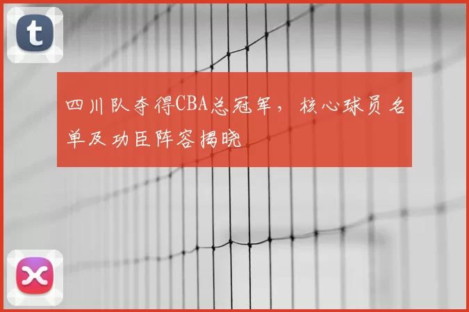 四川队夺得CBA总冠军，核心球员名单及功臣阵容揭晓